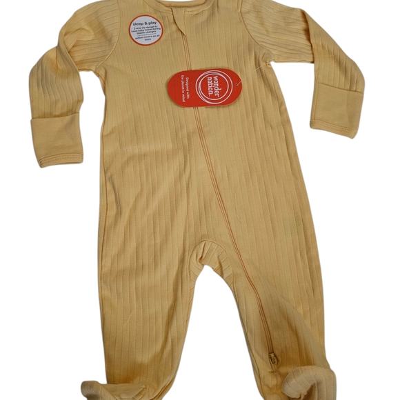 Wonder Nation Blue and Yellow Babies Footies 3 To 6 Mos. - Picture 2 of 4